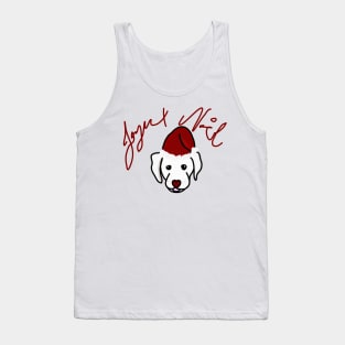 Puppy christmas bonnet (fond blanc) Tank Top